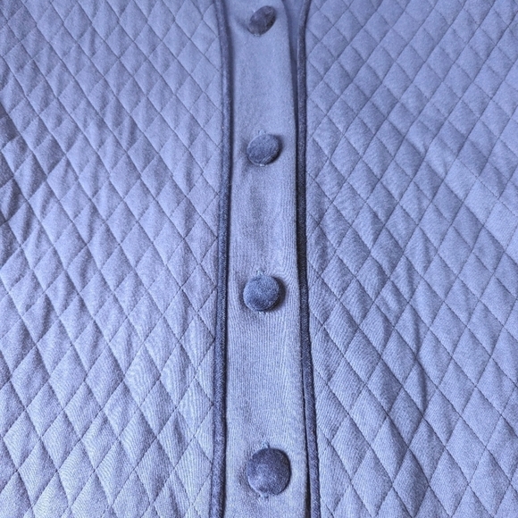 Neiman Marcus Vintage Quilted and Embroidered Button Down Jacket in Blue  Sz Lrg - Picture 11 of 11